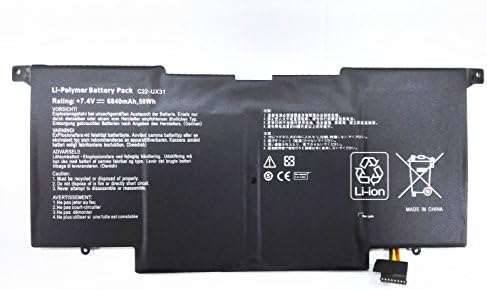 Powerhut 7.4V 50Wh Laptop Battery For ASUS ZenBook UX31 UX31A UX31E Ultrabook Series,fit part number C21-UX31 C22-UX31 C23-UX31