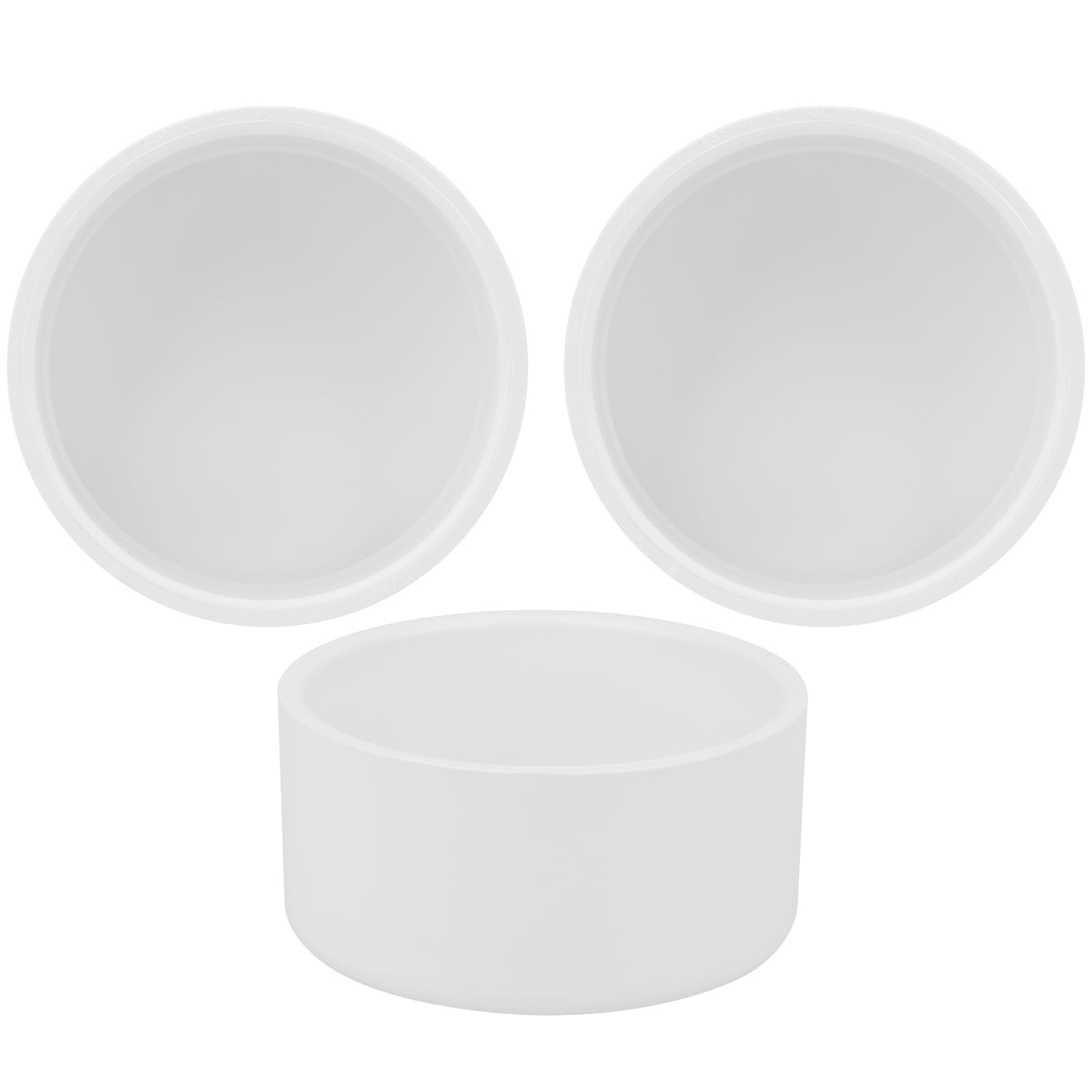 Photo 1 of Lswteiz 3 Pack 4" PVC Pipe End Cap Fitting, Schedule 40 Furniture Grade 4" PVC Pipe End Cap Plug Socket Fittings for Build Furniture DIY Garden Shelf, White
