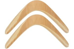 VICASKY 2pcs Wooden Boomerang for Outdoor Games Beginner Friendly Aerodynamic Design for Smooth Return Safe