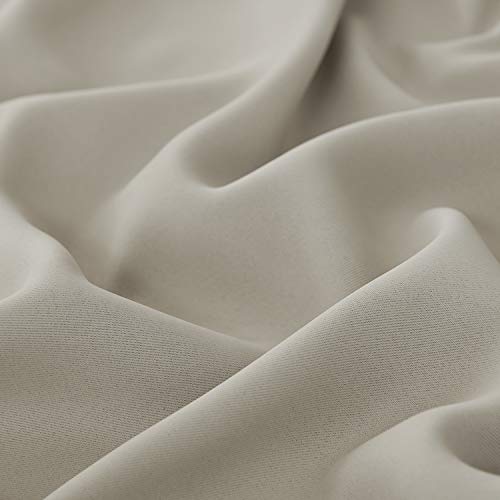 image for Deconovo Light Beige Blackout Curtains Rod Pocket Curtain Panels Room 