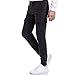 OTTBOOM Men's Premium Cargo Pants Twill Cargo Jogger Pants (Black, 36W x 32L)