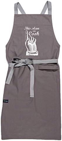 This Man Can Cook Funny Adjustable Cotton Bib Apron with Large Pocket