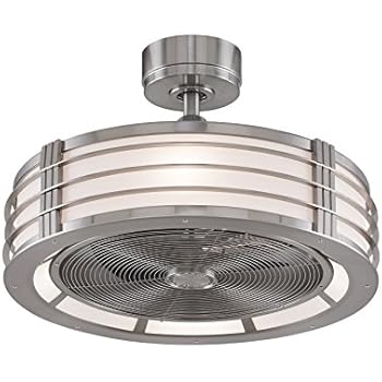 Fanimation Beckwith Fp7964bn Ceiling Fan With Frosted Shade Light Kit And Remote 13 Inch Brushed Nickel