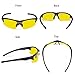 Duduma Yellow Night Vision Polarized Sunglasses Glasses for Driving Fishing Shooting Multicolor Frame Uv400 (black matte frame with yellow lens)