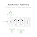 NTONPOWER Smart Power Strip Surge Protector Upgraded with 6 Outlets and 5 Heavy Duty USB Ports Total USB Output 8A 40W Electricity Saving for Home Theatre Appliance ETL Listed