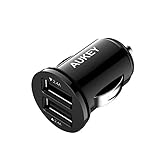 Car Charger, AUKEY 4.8A / 24W Dual USB Car Charger Adapter for Apple iPhone 7s, 7s Plus and Android Devices