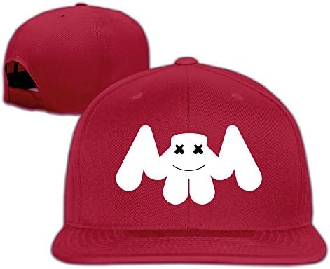 Marshmello Face Jauz And Marshmello Snap Back Cap Red