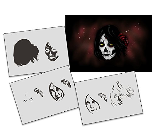 UMR-Design AS-313 La Mortem Airbrushstencil Step by Step Size M