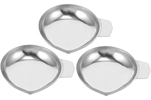 HINTRMENT 3pcs Stainless Steel Powder Weighing Pans High Accuracy Diamond Scale Trays Multifunctional Dishes