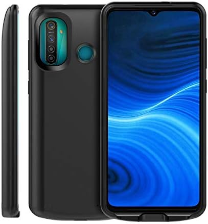 Compatible with Oppo Realme X2 Pro Battery Case, Yuqoka 6500mAh Portable Protective Charging Case Rechargeable Backup Extended Battery Juice Power Bank for Oppo Realme X2 Pro Black