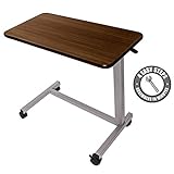 Eva Medical Adjustable Overbed Table with wheels (Hospital and Home Use)