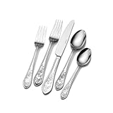 Pfaltzgraff 5005497 45-Piece Winterberry Flatware Set, Service for 8
