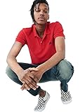 Aeropostale Men's A87 Solid Logo Piqué Polo Medium Candy Red