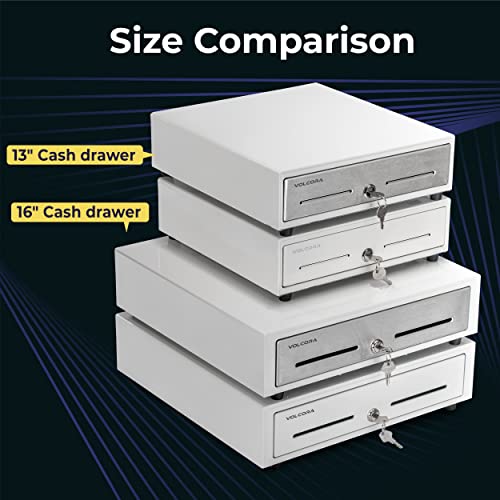 Volcora 16" Manual Push Open Cash Register Drawer For Point Of Sale