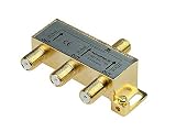 Monoprice 110014 Premium 3-Way Coax Cable Splitter F-Type Screw for Video VCR Cable TV Antenna (110014)