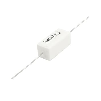 10x Axial Cemento Potencia Resistencia cerámica 47 Ohm 5W 47R ...