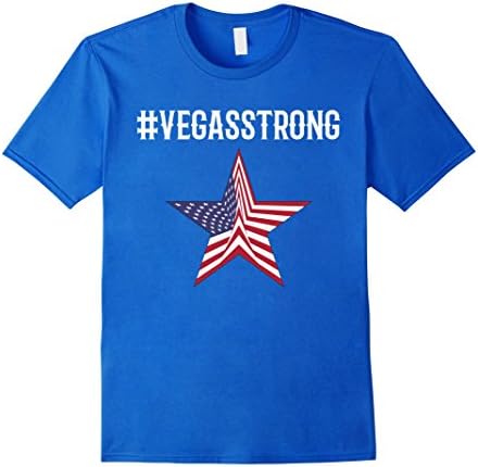 Mens Hashtag Vegas Strong T-Shirt American Flag 3XL Royal Blue