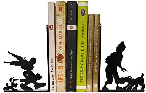 HeavenlyKraft Decorative Metal Bookend Non Skid Book End Book Stopper for Home/Office Decor/Shelves 5.9 X 3.9 X 3.14 Inch Per Piece