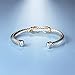 UNY Bracelet Designer Brand Inspired Antique Women Jewelry Cross Cable Wire Bangle Christmas Day Gifts (Single)