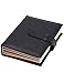 iSuperb Earring Organizer Book Design Travel Jewelry Storage Case Tray Holder for Girls Christmas Gift 7.3x5.5x1.8inch (Black)
