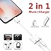 Car for Headphone Adapter to 3.5mm Dual Cable Headset Audio Replacement for iPhone 7/7Plus iPhone 8/8Plus X Earphone Lighting Jack Adaptor Splitter [ Charge & Music] Support iOS 11 Systemthumb 3