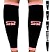 SB SOX Compression Calf Sleeves (20-30mmHg) for Men & Women - Perfect Option to Our Compression Socks - For Running, Shin Splint, Medical, Travel, Nursing, Cycling, and Leg Pain (Black/Pink, Medium)
