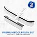 The Lazy Sharks Pool Cleaning Brush, Set of 3, Swimming Pool Brush Head for Cleaning Pool Walls, Cleaning Scrub Brush, Sizes 18, 10 Inches