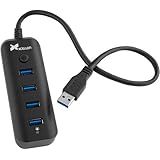 Xcellon USB-4311B 4-Port Portable USB 3.1 (Gen 1) Hub (Black)