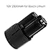 2 Packs 2500mAh BAT411 Replace for Bosch 12V/10.8V Battery Lithium BAT420 BAT411A BAT412