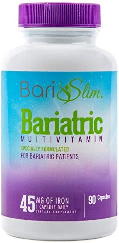 BariSlim Once-A-Day Bariatric Multivitamin w/ Iron - 90 Capsules - Specially Formulated Vitamin for Patients after Weight Loss Surgery (Gastric Bypass, Gastric Sleeve, Roux-en-Y, and Duodenal Switch)