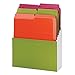 Smead Organized Up Vertical Stadium File with Heavyweight Vertical Folders, 3 Pockets, Letter Size, Peridot/Brights (70222), Green