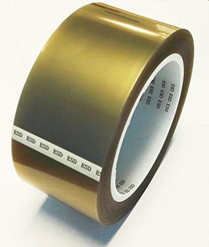 Bertech ESD Safe Clear Polyester Tape, 3/4" Wide x 72 Yards Long, 3" Core