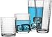 Circleware Windowpane Huge Set of 16, Heavy Base Drinking Glasses and Whiskey Cups Home & Kitchen Entertainment Glassware for Water, Beer, Juice, Ice Tea, Beverage Gifts, 8-16oz & 8-13oz