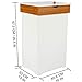 Function Home Trash Can Cabinet, 13 Gallon Kitchen Garbage Can, Wooden Recycling Trash Bin, Dog Proof Trash Can, Trash Cabinet with Lid for Home Kitchen Bathroom, White