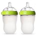 Comotomo Baby Bottle, Green, 8 Ounce (2 Count)