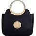 Dasein Leather Elegant Hinged Handle Winged Satchel, Shoulder Bag, Briefcase, Handbag