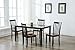 Boraam Bloomington 5-Piece Dining Room Set, Black/Cherry