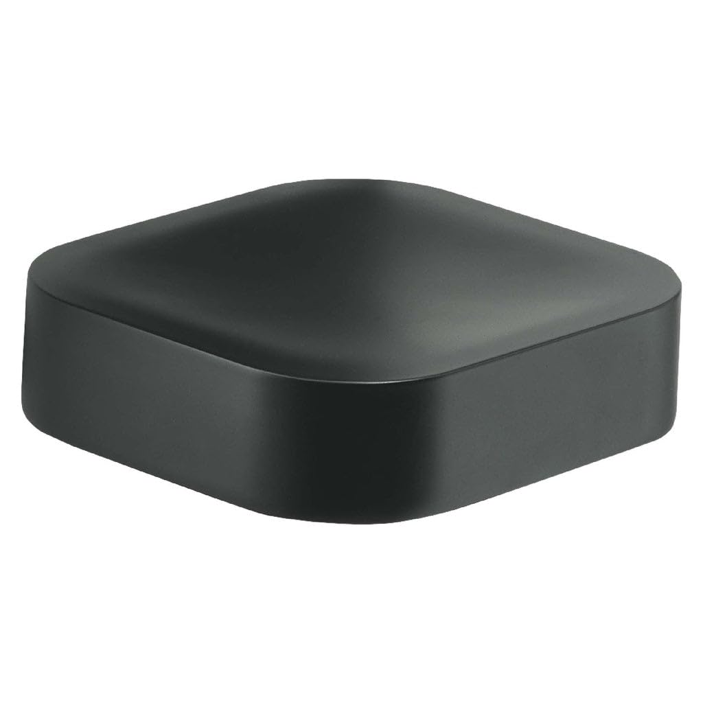 Gedy Soap Dish, Metal Stainless steel Cromall, Black/White, 12,1x11x3