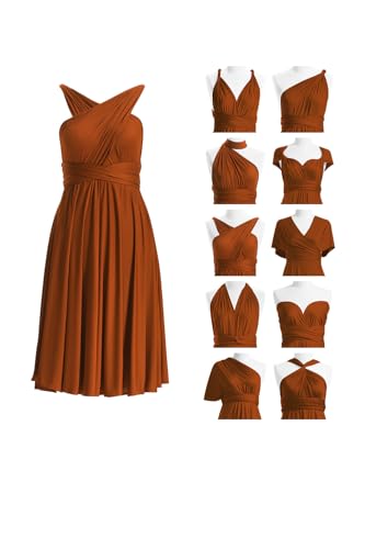 Short Infinity Bridesmaid Dresses Convertible Wrap Midi Multiway Dress