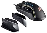 CORSAIR Glaive - RGB Gaming Mouse - Comfortable & Ergonomic - Interchangeable Grips - 16,000 DPI Optical Sensor - Black