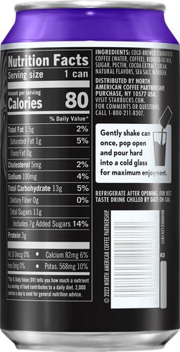STARBUCKS NITRO COLD BREW, DARK COCOA SWEET CREAM, 9.6OZ CAN