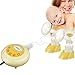 IREALIST Electric Breast Pump, Milk Storage Bottle Dual Suction Automatic Breastpump Breast Massager (Yellow)