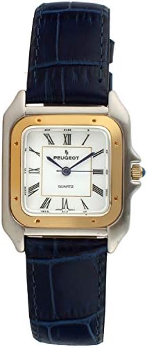 Peugeot Women Two-Tone Tank Shape Dress Watch with Designer