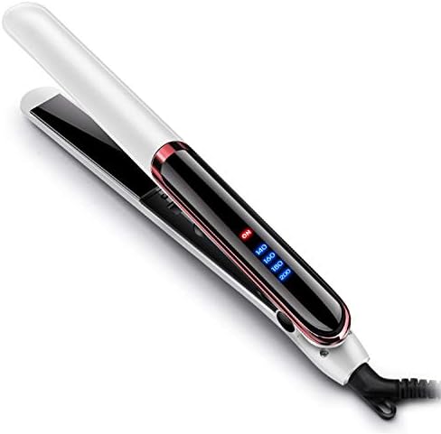 Hair Straightener for Straight Hair Curly Hair Dry-Wet Dual Purpose Flat Iron (White)