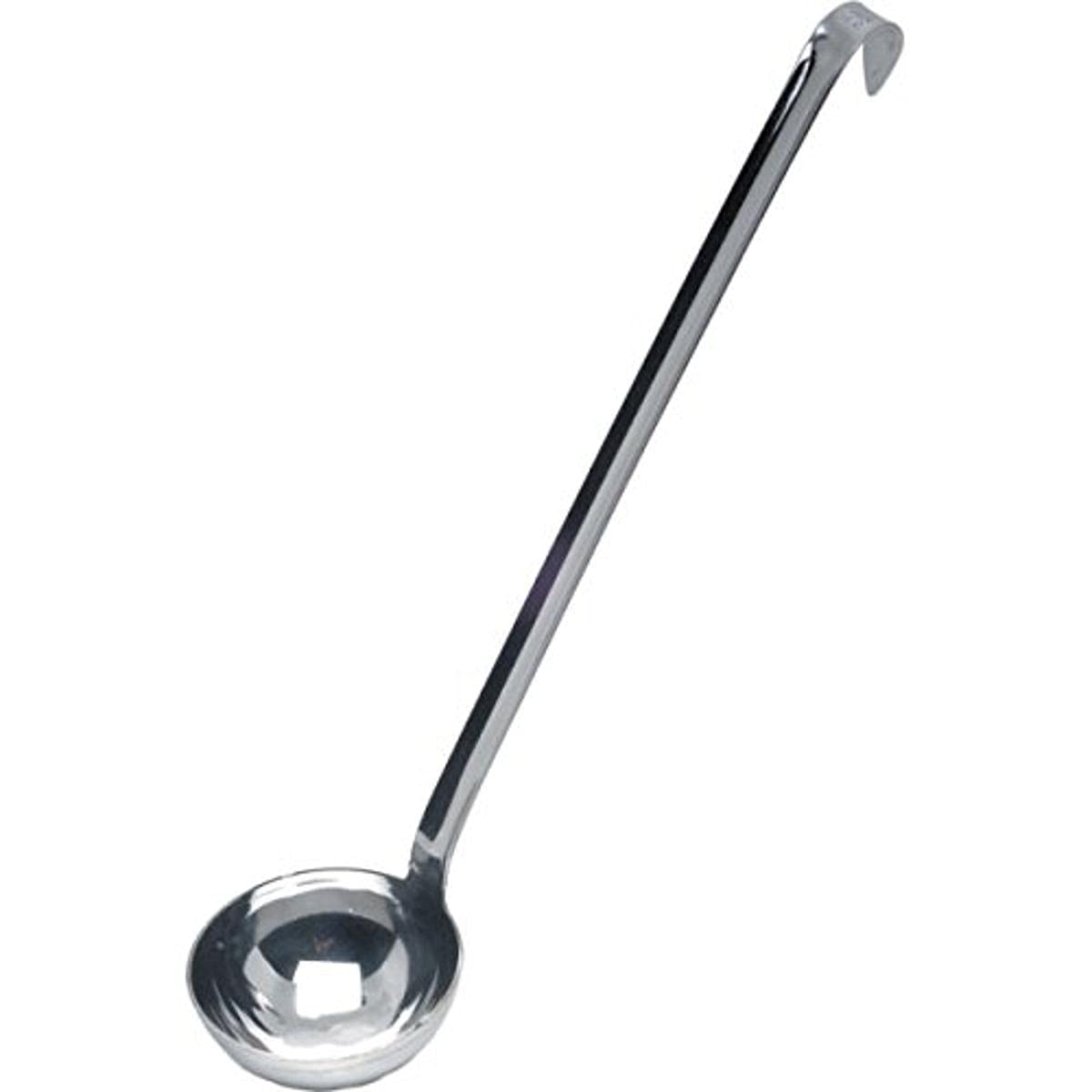 Genware 62709 Stainless Steel 9 cm One Piece Ladle, 5.1/150 ml Capacity, 27 cm Length