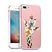 LEMONCOVER iPhone 8 Plus Case, iPhone 7 Plus Case ,Cute Novelty Animal Pattern on Soft TPU Silicone Protective Skin Ultra Slim Clear with Design Bumper Back Cover for iPhone 7 Plus,Painting Giraffe