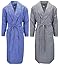 Mens 2 Pack Long Sleep Robe, Premium Cotton Blend Woven Lightweight Bathrobe (Large/XL, 2 PK-Assorted Plaids)