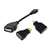 Android Tablet Cable Adapter Set Micro USB OTG to USB 2.0 Adapter + HDMI Adapter HDMI Female to Micro/Mini Male 3 Pc Set (Straight) primary