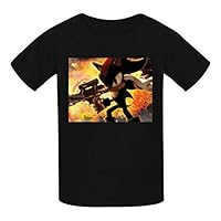 oylp Sonic and Hedgehog Cotton T-Shirt for Children Black S