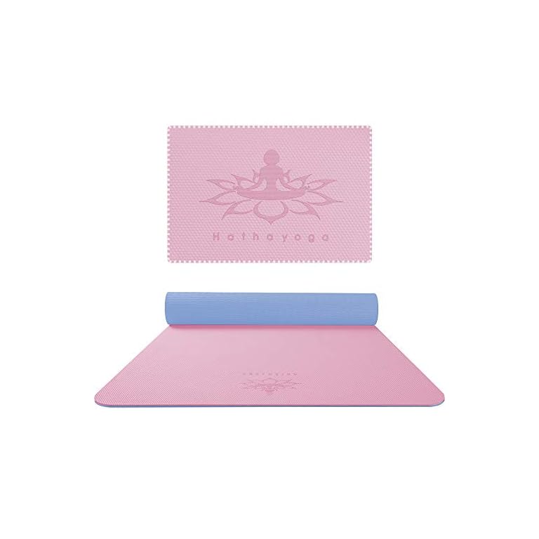 Hatha yoga PRO TPE Yoga Mat 72″x 27″ x 1/4 inch Eco Friendly SGS